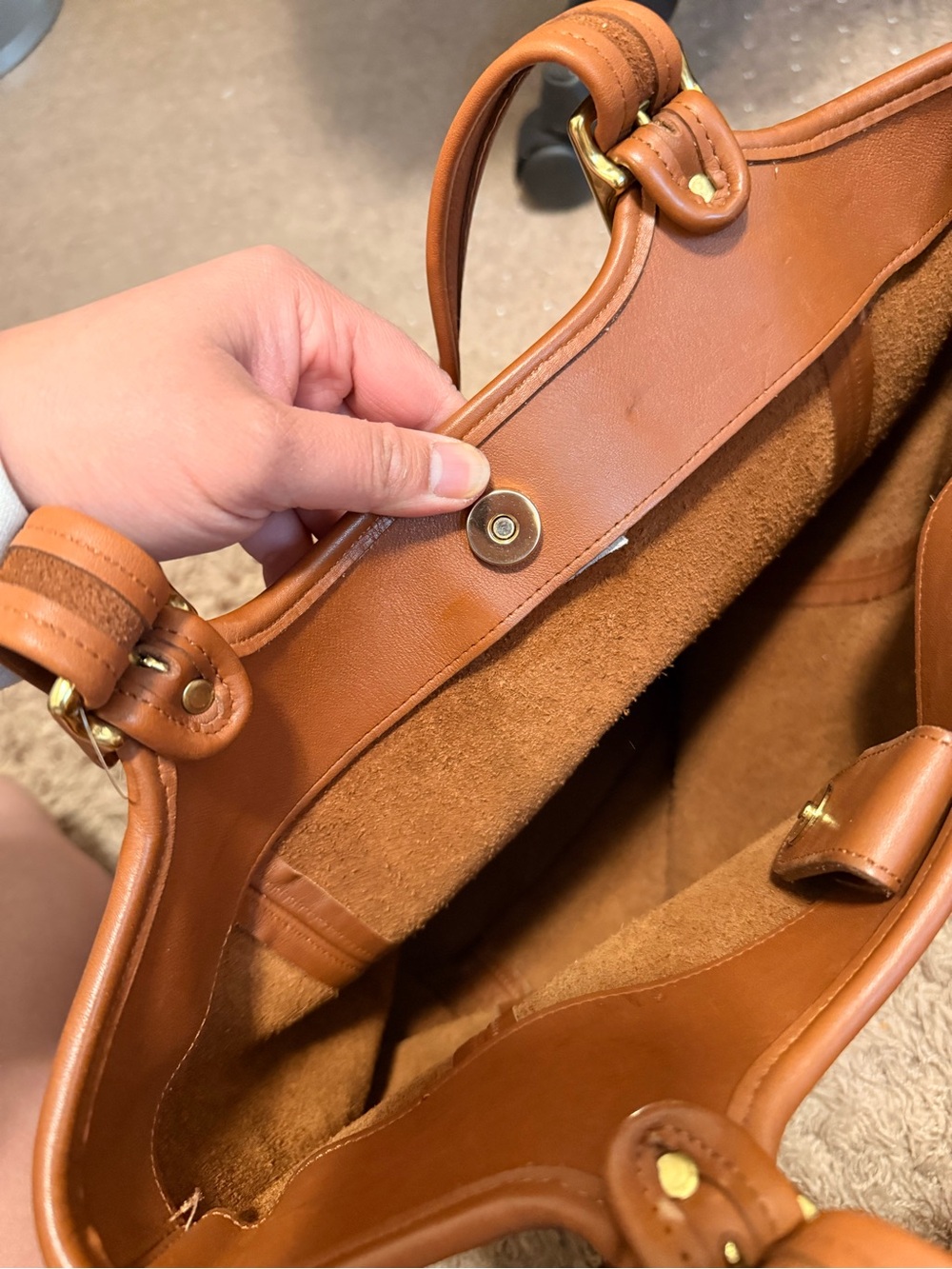 Coach Brown Leather Tote Bag - Picture 6 of 16